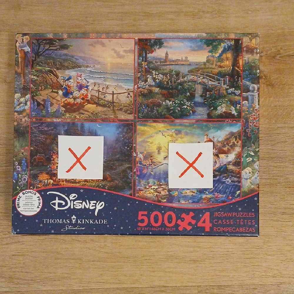 Disney Thomas Kinkade 2-Puzzle Set